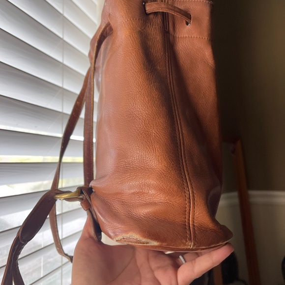 Coach 4162 Vintage Y2K Brown Leather Cornelia Drawstring Belt Backpack Purse Bag - Picture 8 of 8